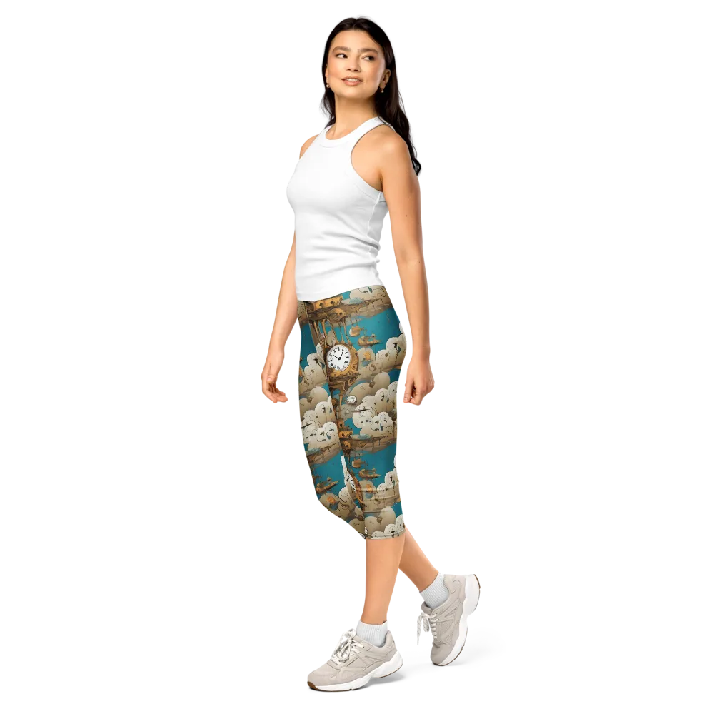 Clockwork Nimbus on Capri Leggings — Left Front