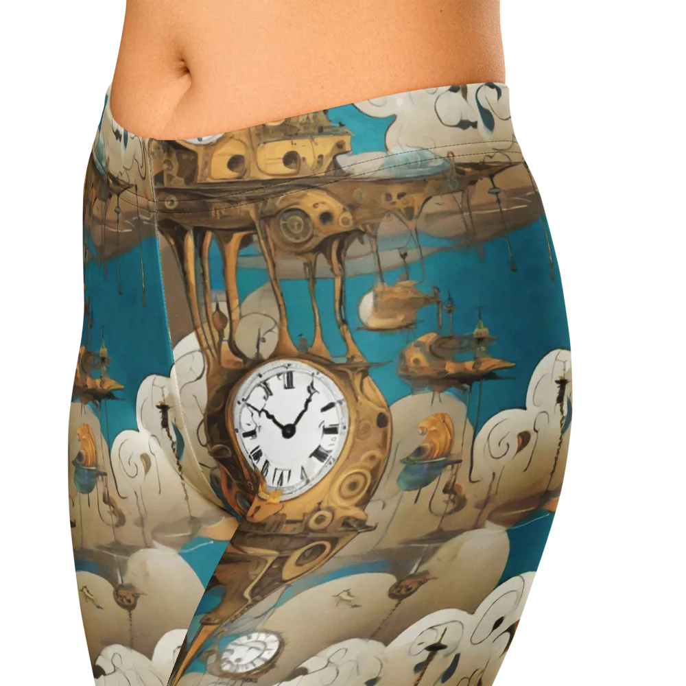 Clockwork Nimbus on Capri Leggings — Zoomed-in
