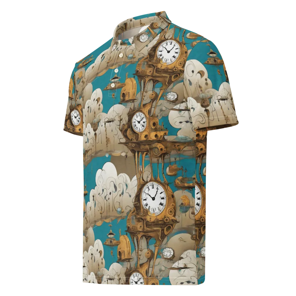 Clockwork Nimbus on Men's Slim Fit Polo Shirt — Left Front