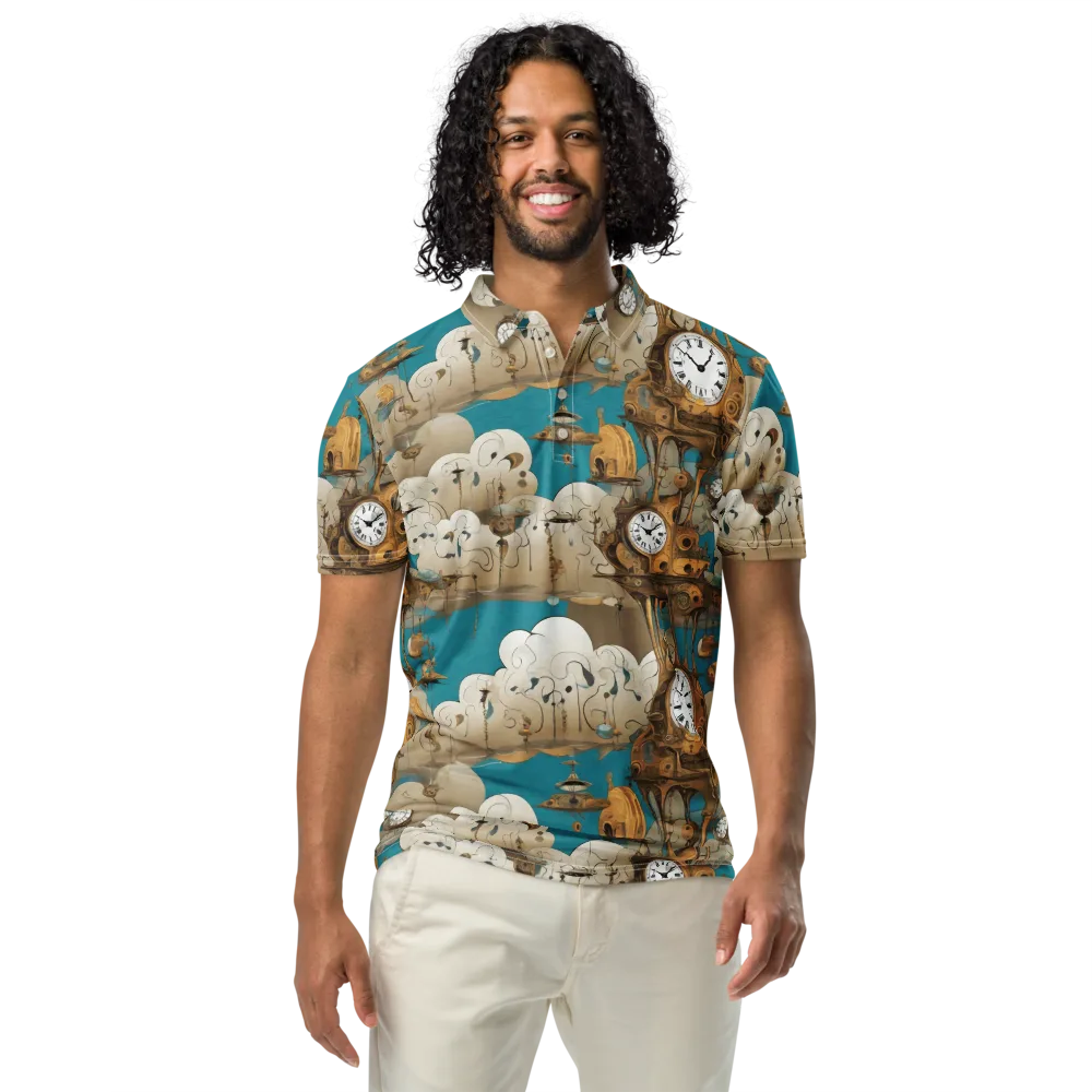 Clockwork Nimbus on Men's Slim Fit Polo Shirt — Front