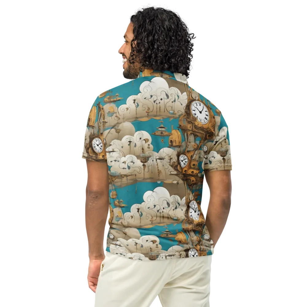 Clockwork Nimbus on Men's Slim Fit Polo Shirt — Back
