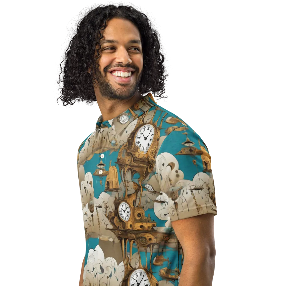 Clockwork Nimbus on Men's Slim Fit Polo Shirt — Left Front