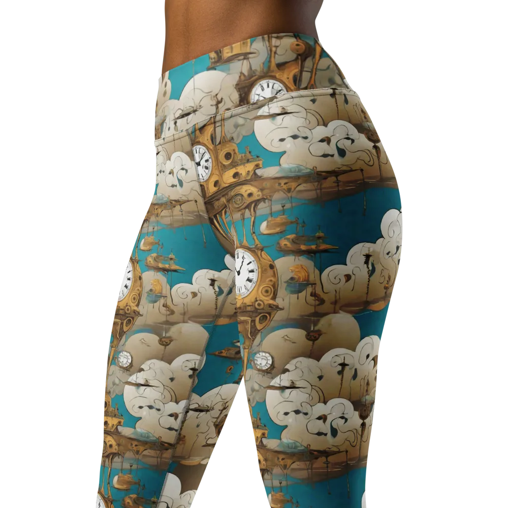 Clockwork Nimbus on Yoga Leggings — Left Front
