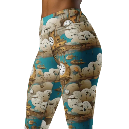 Clockwork Nimbus on a Yoga Leggings