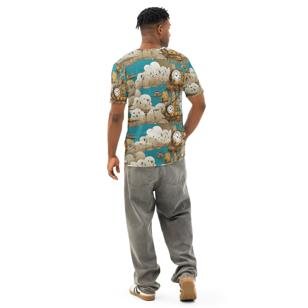 Clockwork Nimbus on Men's Cotton Crew Neck T-Shirt — Back