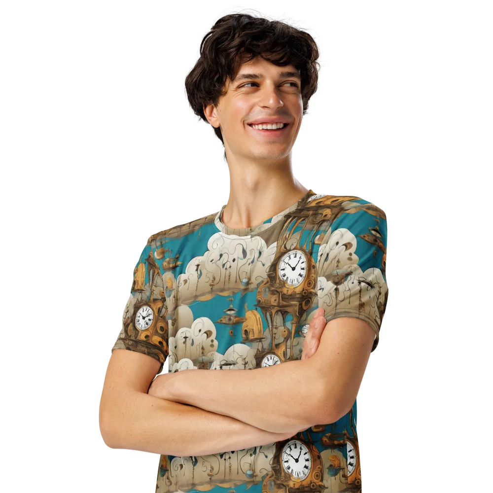 Clockwork Nimbus on Men's Crew Neck T-Shirt — Left Front