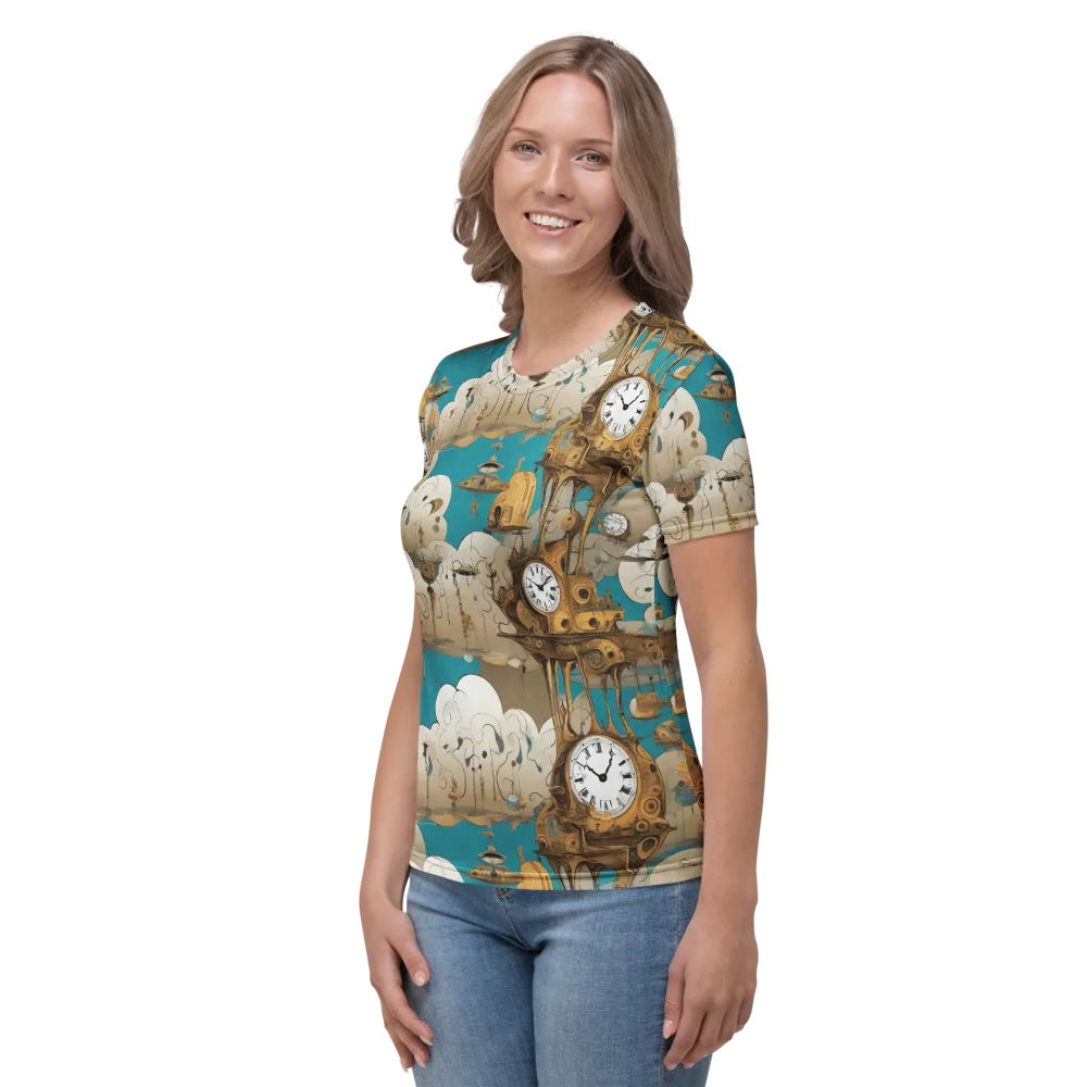 Clockwork Nimbus on Women's Crew Neck T-Shirt — Left