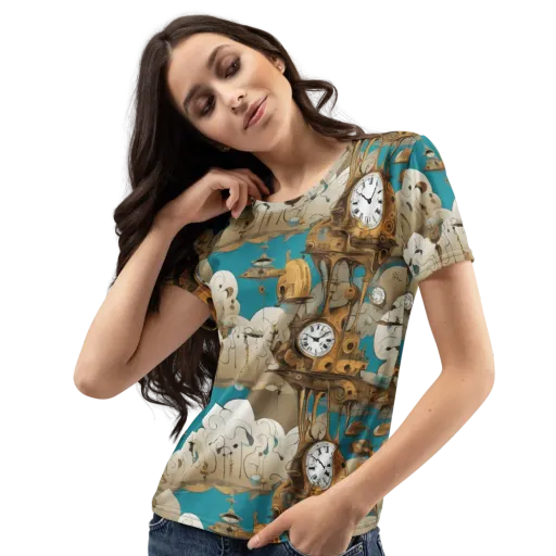 Clockwork Nimbus on a Women's Crew Neck T-Shirt