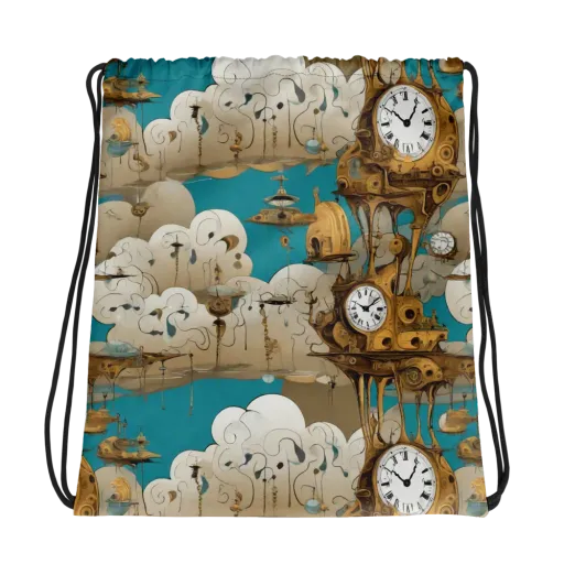 Clockwork Nimbus on a Drawstring Bag