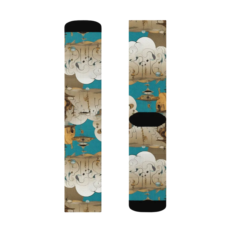 Clockwork Nimbus on Socks — Right Sock