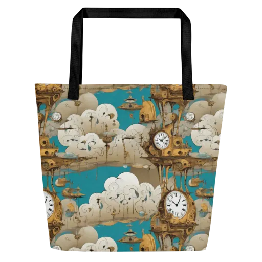 Clockwork Nimbus on a Large Tote Bag W/ Pocket