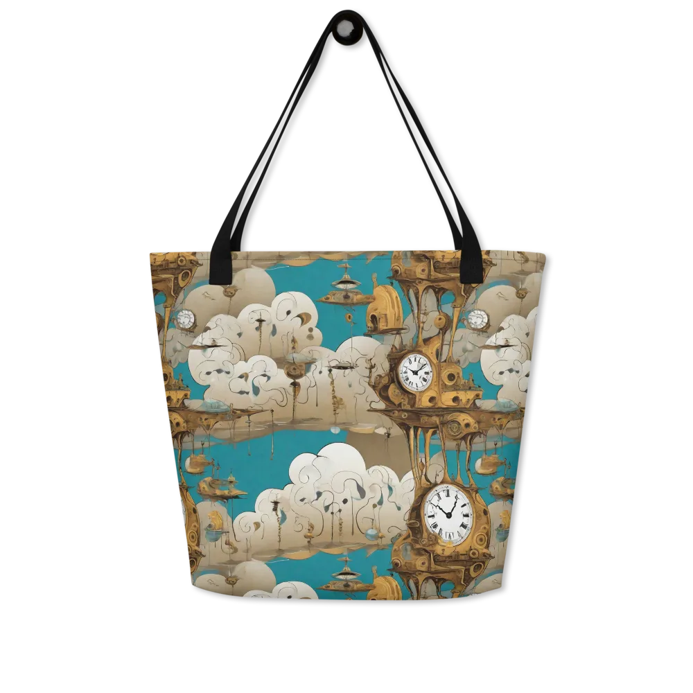 Clockwork Nimbus on Large Tote Bag W/ Pocket — Front