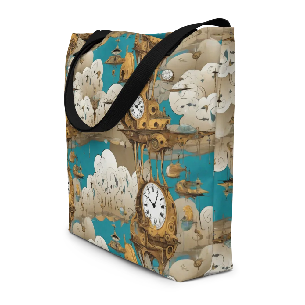 Clockwork Nimbus on Large Tote Bag W/ Pocket — Front