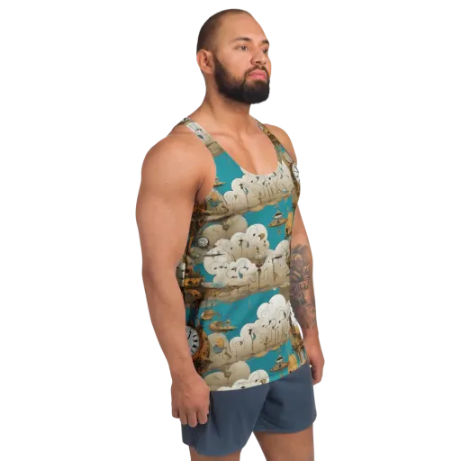 Clockwork Nimbus on a Men's Tank Top