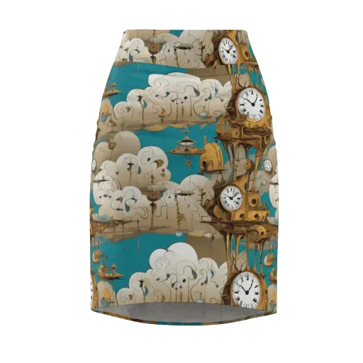 Clockwork Nimbus on a Pencil Skirt