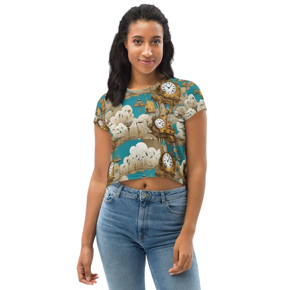 Clockwork Nimbus on Crop Tee — Front