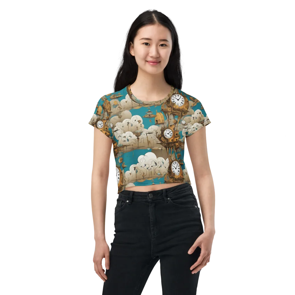 Clockwork Nimbus on Crop Tee — Front