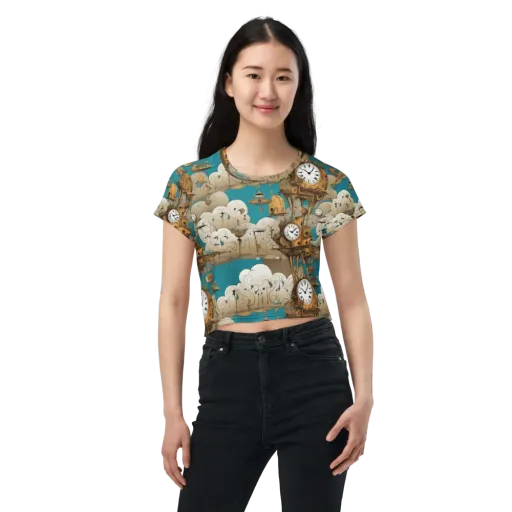 Clockwork Nimbus on a Crop Tee