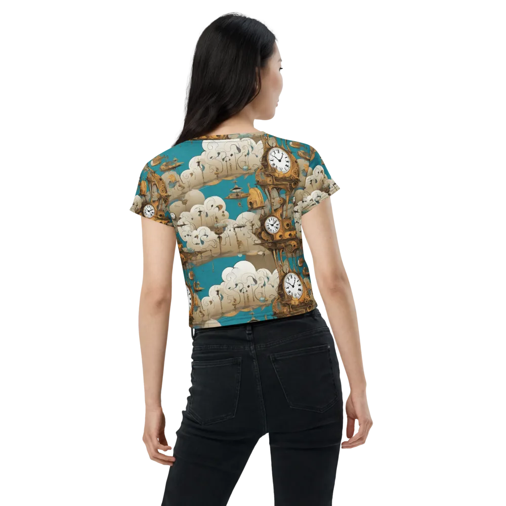 Clockwork Nimbus on Crop Tee — Back