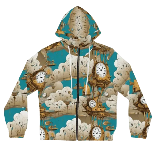 Clockwork Nimbus on a Women's Full-Zip Hoodie