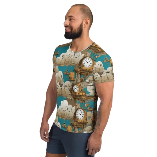 Clockwork Nimbus on a Men's Athletic T-Shirt