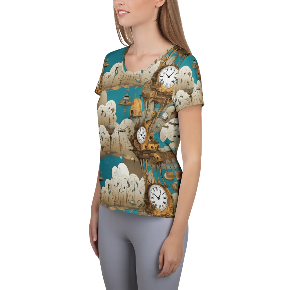 Clockwork Nimbus on Women's Athletic T-Shirt — Left