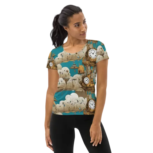 Clockwork Nimbus on a Women's Athletic T-Shirt
