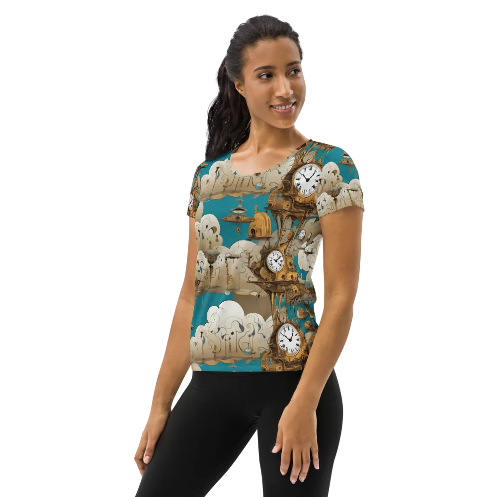 Clockwork Nimbus on Women's Athletic T-Shirt — Left