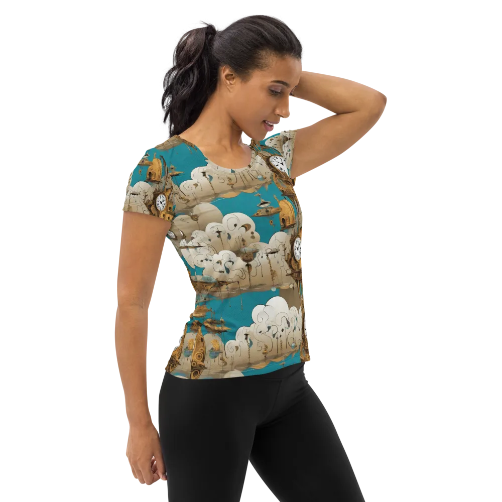 Clockwork Nimbus on Women's Athletic T-Shirt — Right
