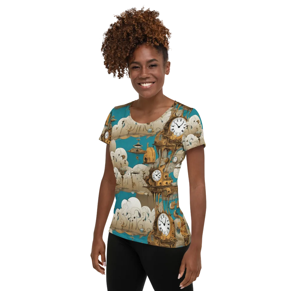 Clockwork Nimbus on Women's Athletic T-Shirt — Left