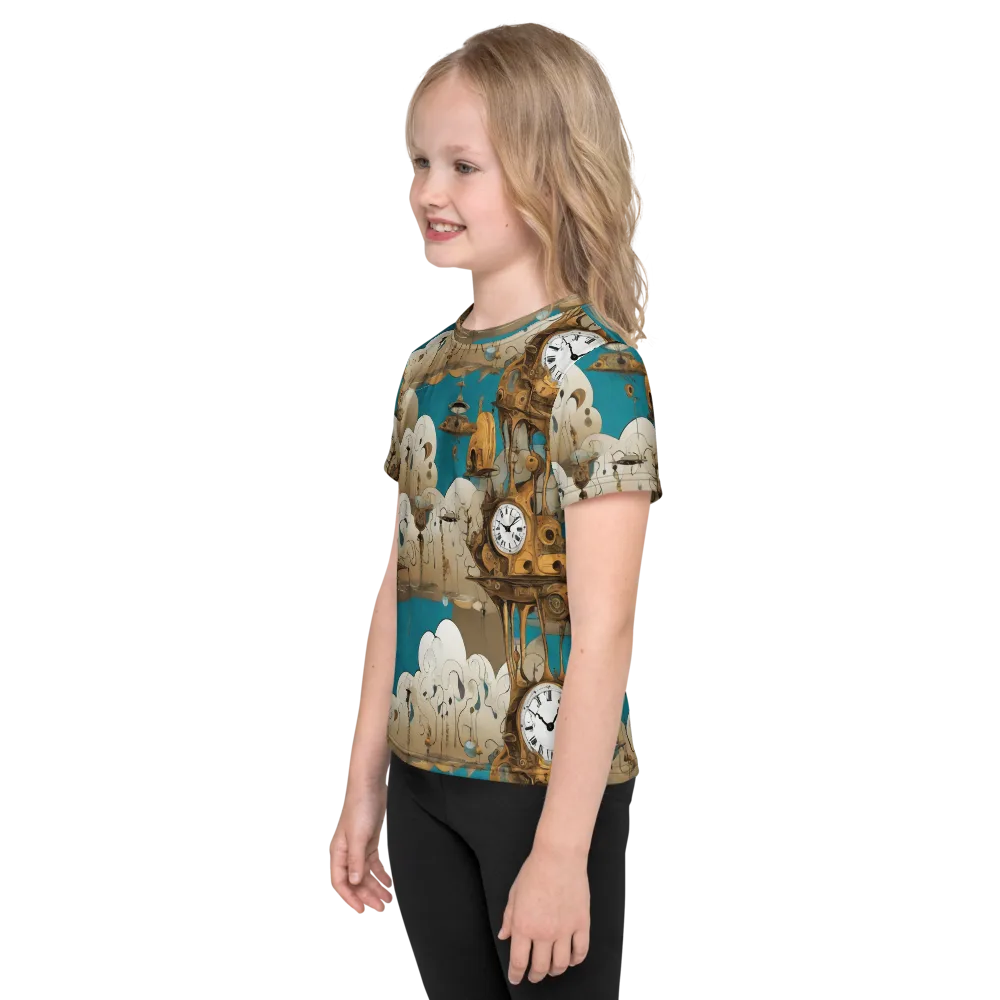 Clockwork Nimbus on Kids Crew Neck T-Shirt — Left