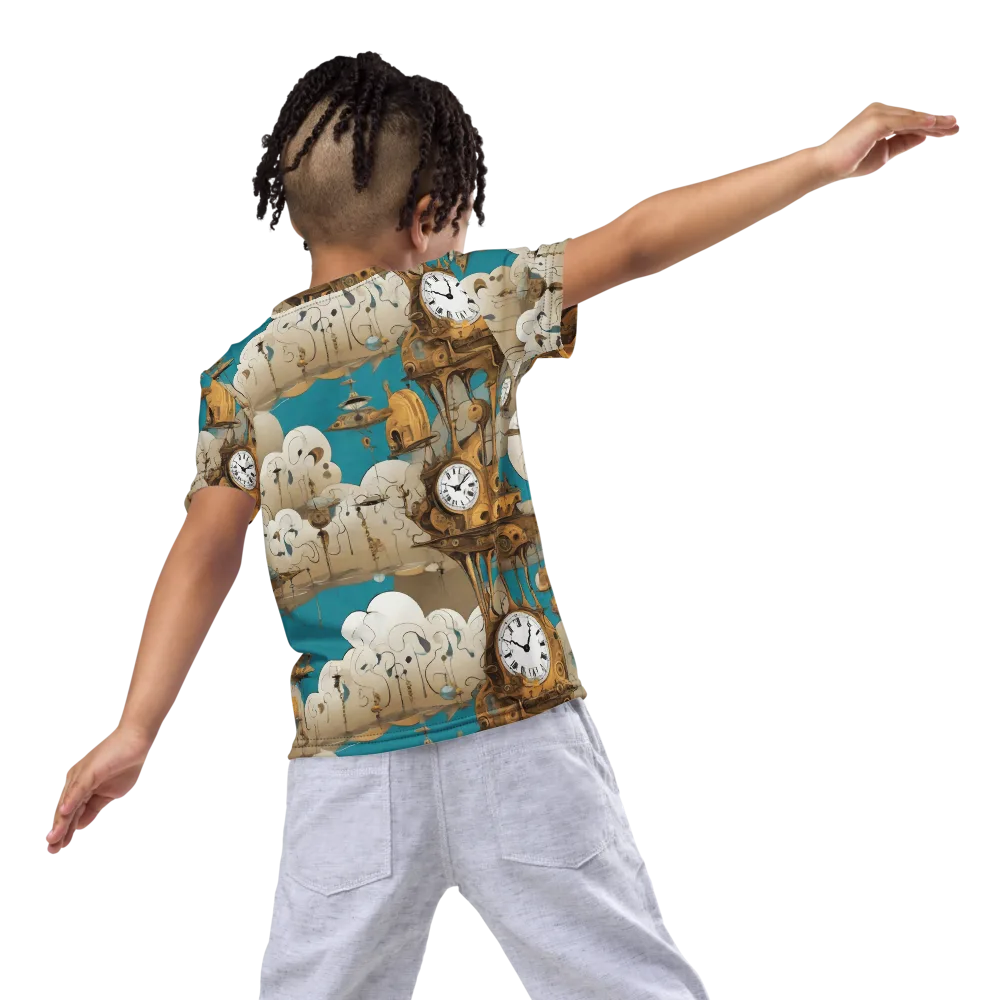 Clockwork Nimbus on Kids Crew Neck T-Shirt — Back