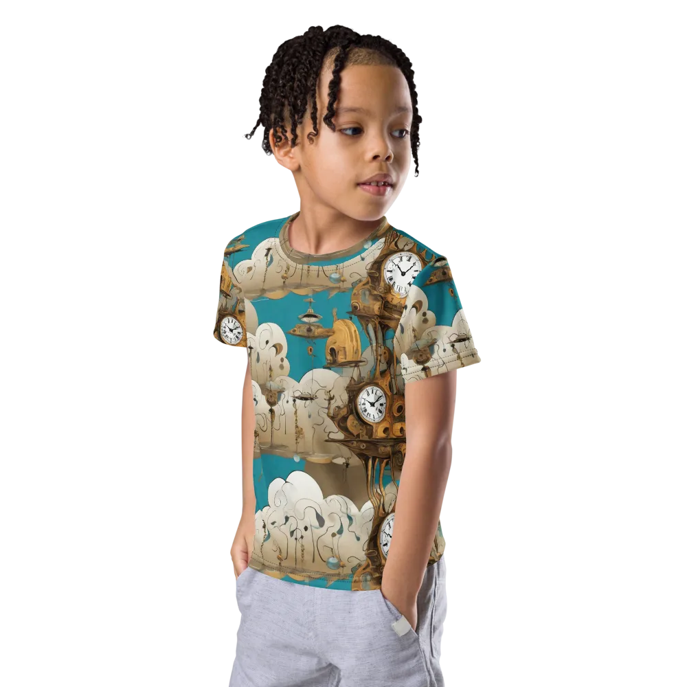 Clockwork Nimbus on Kids Crew Neck T-Shirt — Left Front