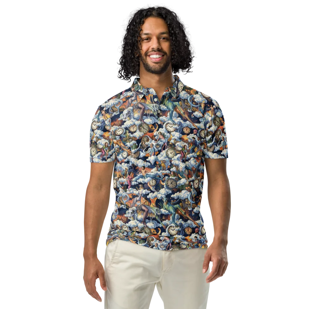 Chronicles of Cloudtime on Men's Slim Fit Polo Shirt — Front