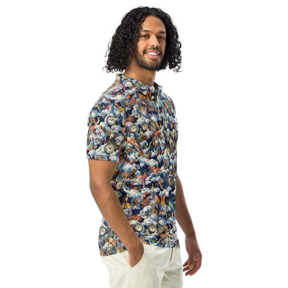Chronicles of Cloudtime on Men's Slim Fit Polo Shirt — Right Front