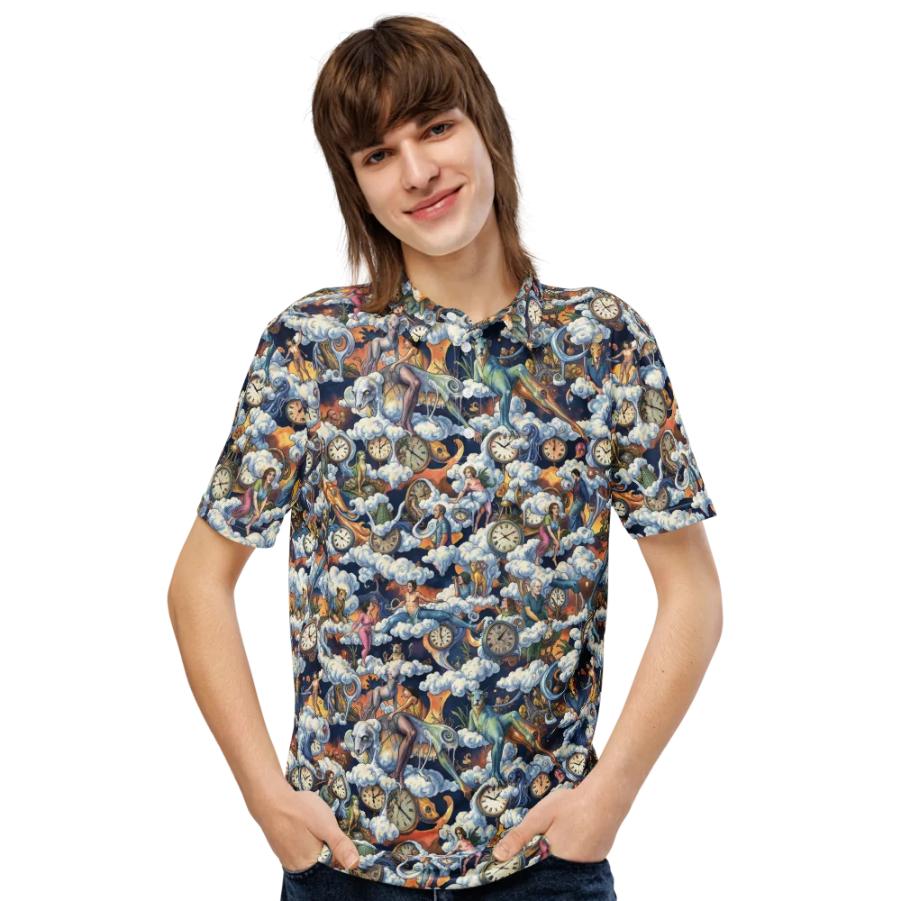 Chronicles of Cloudtime on Men's Slim Fit Polo Shirt — Front