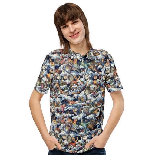 Chronicles of Cloudtime on a Men's Slim Fit Polo Shirt