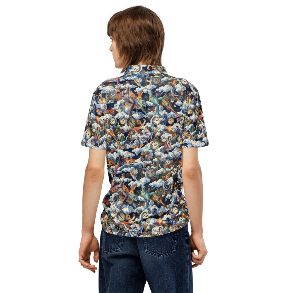 Chronicles of Cloudtime on Men's Slim Fit Polo Shirt — Back