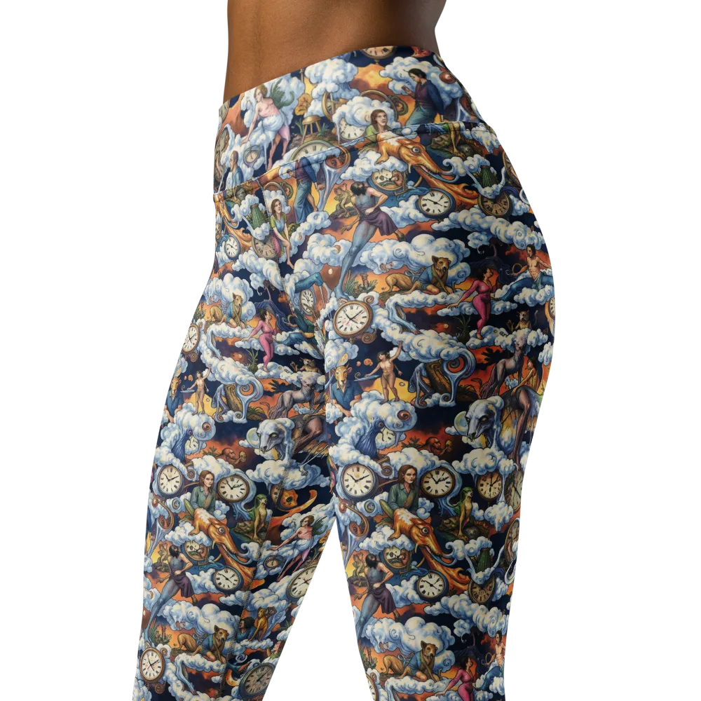 Chronicles of Cloudtime on Yoga Leggings — Left Front