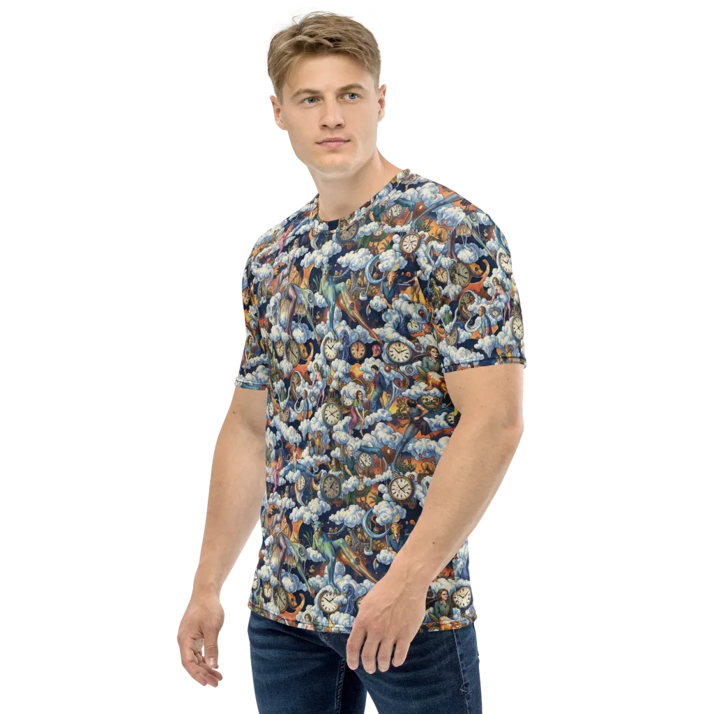 Chronicles of Cloudtime on Men's Crew Neck T-Shirt — Left