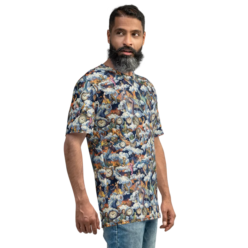 Chronicles of Cloudtime on Men's Crew Neck T-Shirt — Right