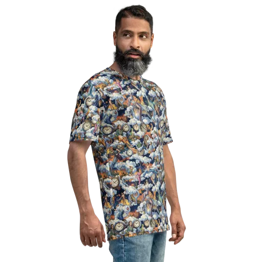 Chronicles of Cloudtime on a Men's Crew Neck T-Shirt