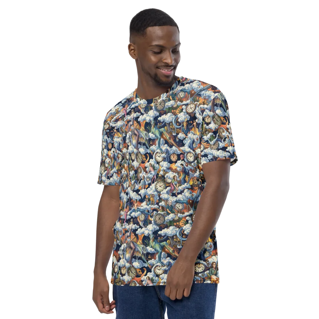 Chronicles of Cloudtime on Men's Crew Neck T-Shirt — Left