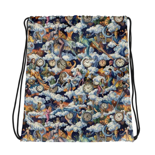 Chronicles of Cloudtime on a Drawstring Bag
