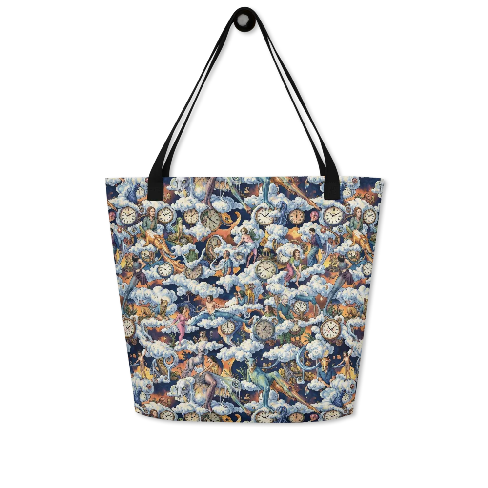 Chronicles of Cloudtime on Large Tote Bag W/ Pocket — Front