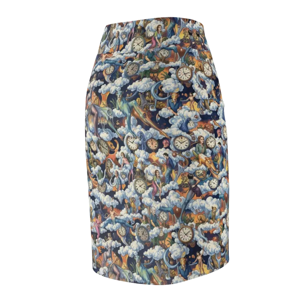 Chronicles of Cloudtime on Pencil Skirt — Back Side