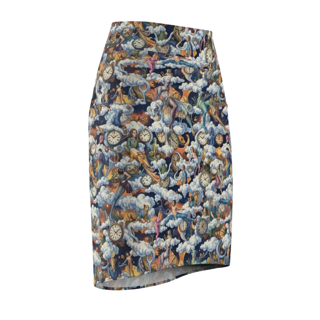 Chronicles of Cloudtime on Pencil Skirt — Front Side