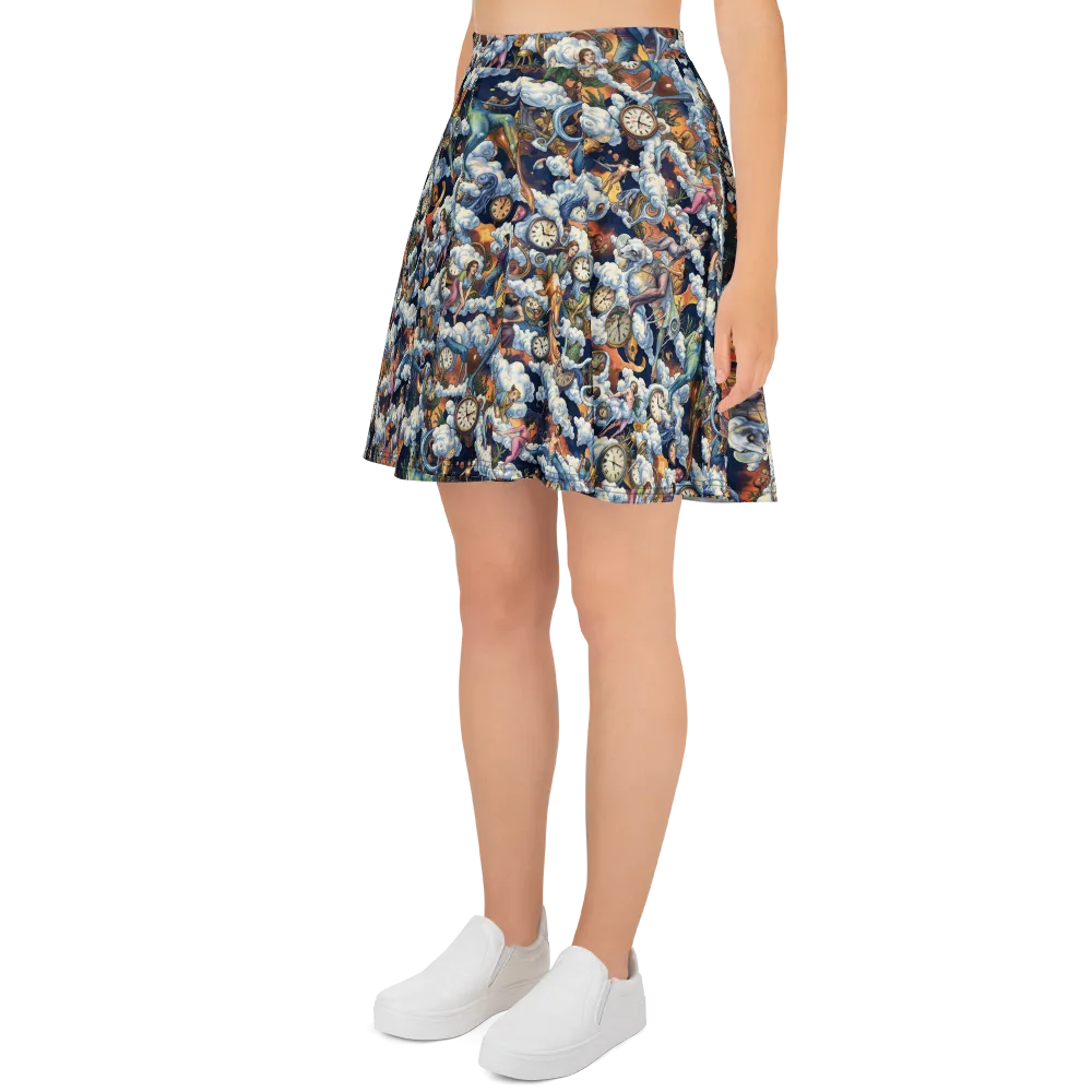 Chronicles of Cloudtime on Skater Skirt — Left