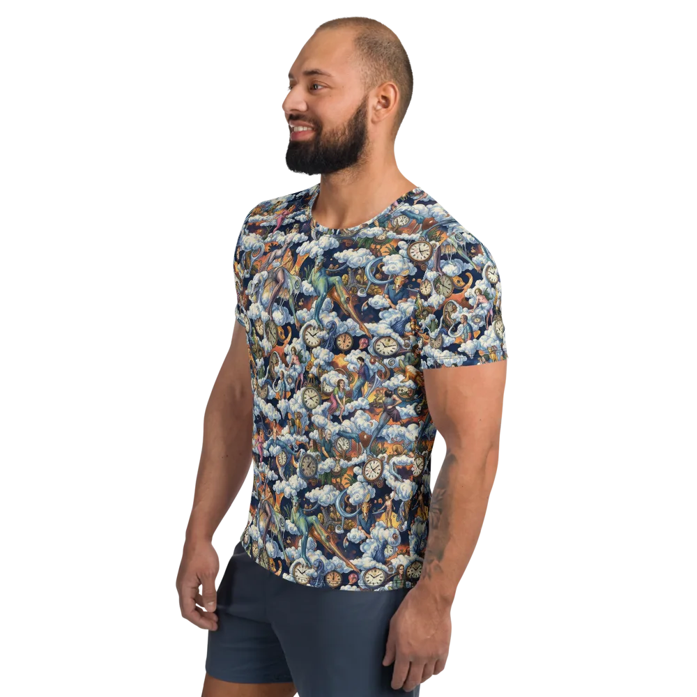 Chronicles of Cloudtime on Men's Athletic T-Shirt — Left