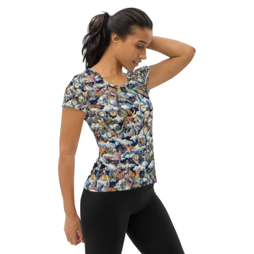 Chronicles of Cloudtime on a Women's Athletic T-Shirt